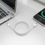 Aisens Cable USB 2.0 Tipo-C A107-0855 - Conector Doble USB-C Macho - Carga 60W, Datos 480Mbps, Longitud 1m, Color Blanco